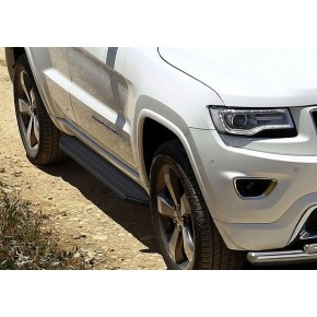 Пороги Rival Black Jeep Grand Cherokee 2010-2013-, черный кант 160 см