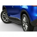 Пороги Rival Black Mazda CX-5 2011-2015-, черный кант 173 см