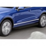 Пороги Rival Black Volkswagen Touareg 2010-2015-, черный кант 193 см