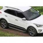 Пороги Rival Premium Hyundai Creta 2016-, нержавеющая сталь 173 см
