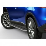 Пороги Rival Premium Mazda CX-5 2011-2015-, нержавеющая сталь 173 см
