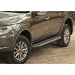 Пороги Rival Premium Mitsubishi L200 2006-2015-, нержавеющая сталь 193 см