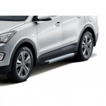Пороги Rival Silver Hyundai Grand Santa Fe 2012-2016-, алюминиевый профиль 180 см