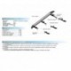 Пороги Rival Silver Suzuki Grand Vitara, 5D 2005-2008-2012-2016, алюминиевый профиль 173 см