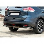 Защита заднего бампера  Nissan X-Trail 2015-, d57 уголки