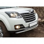 Защита переднего бампера  Great Wall Hover H3 2014-, d57+d42