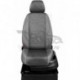 Чехлы TOYOTA Yaris I 1999-2005. Боковины: Светло-серые. Середина: Светло-серая алькантара. Спинка: Светло-серая экокожа