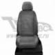 Чехлы TOYOTA Yaris II 2005-2012. Боковины: Тёмно-серые. Середина: Тёмно-серая с перфорацией. Спинка: Тёмно-серая экокожа