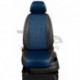 Чехлы TOYOTA Yaris II 2005-2012. Боковины: Черные. Середина: Красная с перфорацией. Спинка: Чёрная экокожа