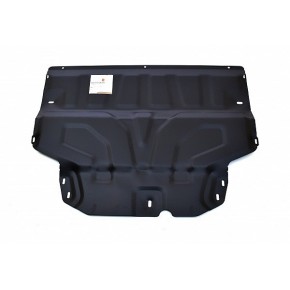Защита картера двигателя и кпп для Audi Q3 2011-, V-все, привод 4х4, 4х2 (сталь 2 мм)