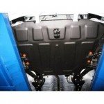 Защита картера двигателя и кпп для Hyundai Accent 2000-, производства ТагАЗ, V-все (сталь 2 мм)