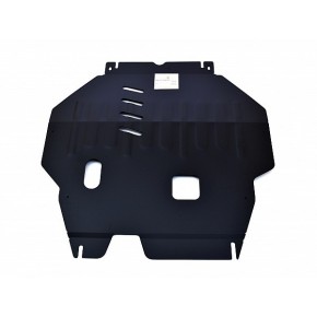Защита картера двигателя и кпп для Mitsubishi Outlander (Митсубиши Аутлендер) 2012-, V-3,0, привод 4х4,4х2, штамп. (сталь 2 мм)