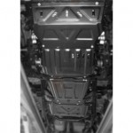 Комплект защиты днища для Mitsubishi L200 2016-, V-2,2DID, 4 части, штамповка (сталь 2 мм)