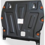Защита картера двигателя и кпп для Nissan Juke 2011-, V-1.6, привод 4х4,4х2, штамп. (сталь 2 мм)