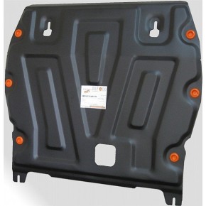Защита картера двигателя и кпп для Nissan Juke 2011-, V-1.6, привод 4х4,4х2, штамп. (сталь 2 мм)