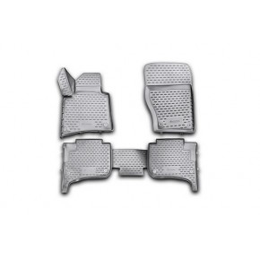 Коврики в салон 3D VW Touareg II 2010-2015, 2015, 2-х зонный климат-контроль, 4 шт. (полиуретан)