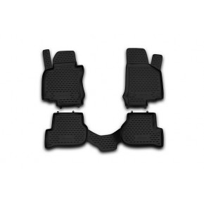 Коврики в салон VW Golf VI 04/2009, хб., 4 шт., без подлок. (полиуретан)