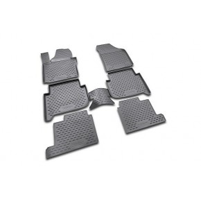 Коврики в салон VW Touran (I) 2003-2010, (II) 2010-2015, 7 мест., 6 шт. (полиуретан)