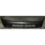 Передний бампер с кругл отв под противотуманки черный (седан) Mitsubishi Lancer 5 универсал