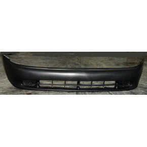 Передний бампер с кругл отв под противотуманки черный (седан) Mitsubishi Lancer 5 универсал