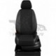 Чехлы OPEL Zafira C 2012-. Боковины: Чёрная экокожа. Середина: Чёрный креп. Спинка: Чёрная экокожа