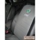 Чехлы SKODA Octavia A5 2004-2013. Боковины: Черные. Середина: Серая с перфорацией. Спинка: Чёрная экокожа