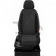 Чехлы SSANG YONG Rexton II 2007-2012. Боковины: Чёрный креп. Середина: Красная точка, жаккард. Спинка: Чёрная экокожа