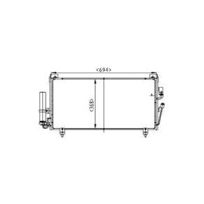 Конденсатор (радиатор) кондиционера 2.4 Mitsubishi OutLander - 1 поколение CU0W