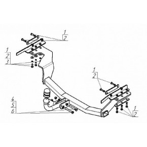 Фаркоп для Nissan X-Trail 2007-2015, Внедорожник (без электрики)