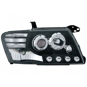 Тюнинг - комплект линзованных фар ангельские глазки Mitsubishi Pajero - 3 поколение