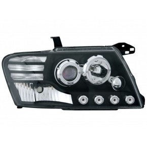 Тюнинг - комплект линзованных фар ангельские глазки с led (светодиоды) Mitsubishi Pajero - 3 поколение