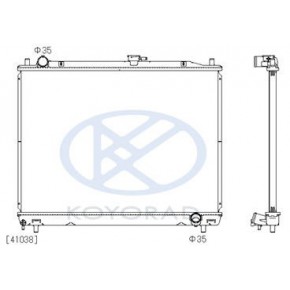 Радиатор охлаждения (бензин) (механика) (500x695mm) Mitsubishi Pajero - 3 поколение
