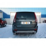 Защита задняя для Great Wall Hover H3 2014-2017 двойная D 60,3/42,4