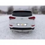Защита задняя для Hyundai Tucson 2015- двойная D 60,3/42,4 кроме High-tech