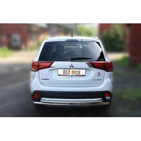 Защита задняя для Mitsubishi Outlander 2015- двойная D 60,3/42,4