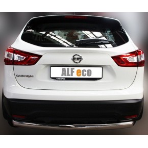 Защита задняя для Nissan Qashqai 2014- (ОВАЛ) D 75х42