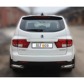 Защита задняя для SsangYong Kyron 2007-2015 уголки D 76,1
