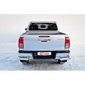 Защита задняя для Toyota Hilux 2015- уголки двойные D 76,1/50,8