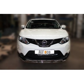 Защита передняя для Nissan Qashqai 2014- двойная D 60,3/42,4 (кроме сборки С-Пб)