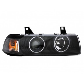 Тюнинг - комплект фар + указатель поворота ангельские глазки (седан) BMW E36