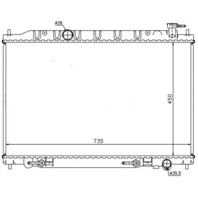 Радиатор охлаждения (автомат) 3.5 Nissan Murano - 1 поколение