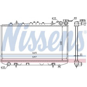 Радиатор охлаждения (автомат) 1.6 2, 2 16 клап (1 ряд) Nissan Primera P10 КРОМЕ W10