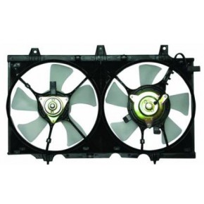 Мотор+вентилятор радиатора охлаждения двухвентиляторный с корпусом (механика) Nissan Primera P10 КРОМЕ W10