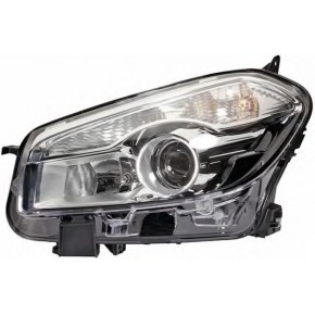 Левая фара линзованная под корректор Nissan Qashqai