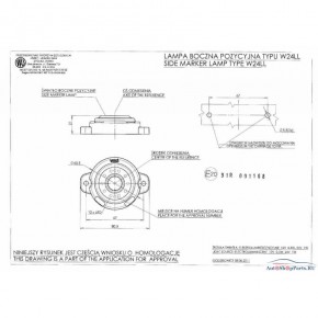 Фонарь габаритный светодиодный боковой