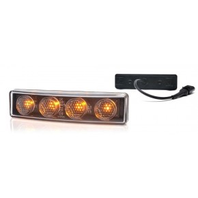 Фонарь габаритный 12/24V LED верхний желтый SCANIA 5/6