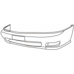 Передний бампер грунтованный (gle,gxe,se,xe) Nissan Sunny B14