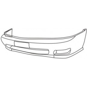 Передний бампер грунтованный (gle,gxe,se,xe) Nissan Sunny B14