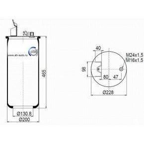 Пневморессора задняя без стакана Volvo FM/FH9/12/16