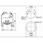 Пневморессора со сталь стаканом SMB/Fruehauf